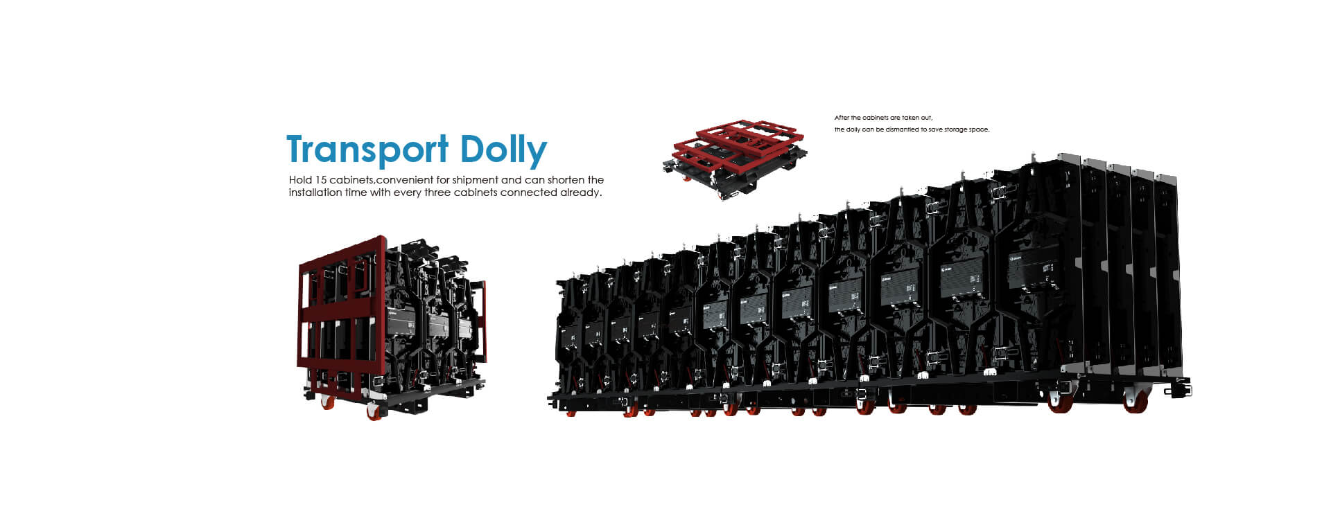transport dolly, led display