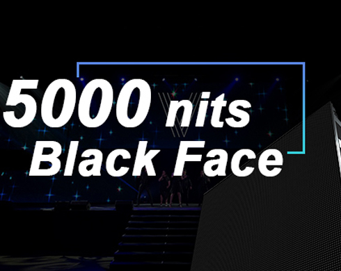 black face led display