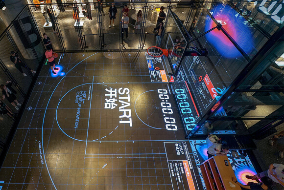 interactive basketball court