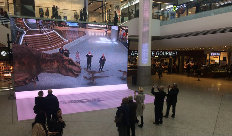 fixed LED screen in shopping mall 