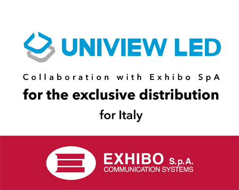 uniview led collaborates with exhibo